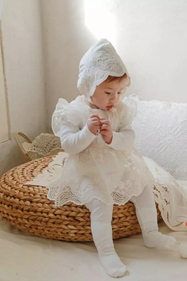 Flo - Korean Baby Fashion - #babyfever - Roha Bonnet Ivory - 9