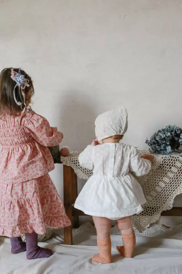 Flo - Korean Baby Fashion - #onlinebabyshop - Roha Bonnet Ivory - 3