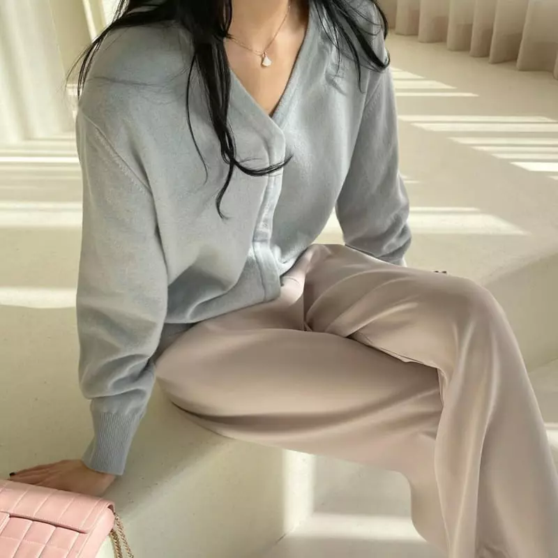 Floaty - Korean Women Fashion - #pursuepretty - Mono Wide Banding Pants