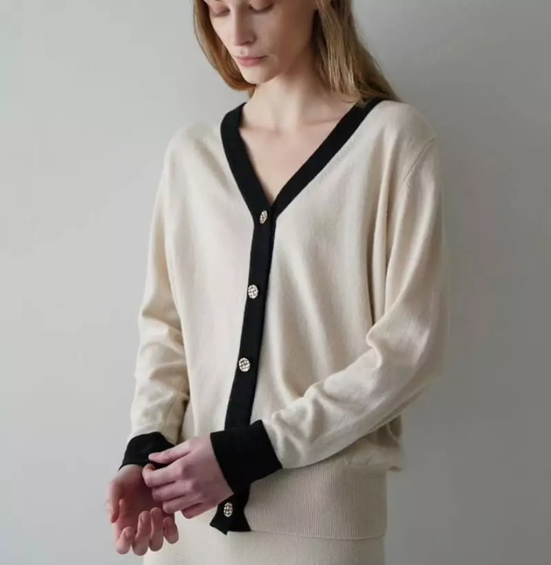 Floaty - Korean Women Fashion - #restrostyle - Marcy Coloring Knit Cardigan - 6