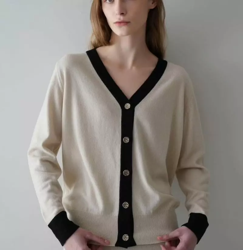 Floaty - Korean Women Fashion - #romanticstyle - Marcy Coloring Knit Cardigan - 7