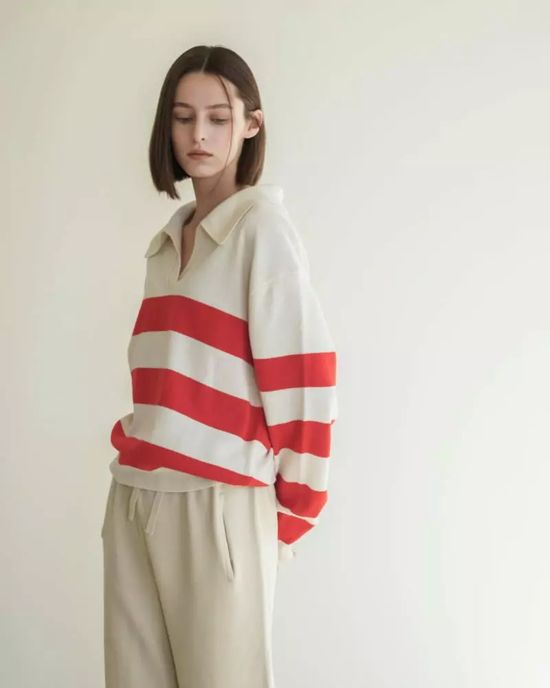 Floaty - Korean Women Fashion - #shopsmall - Odd Collar Knit Tee - 9