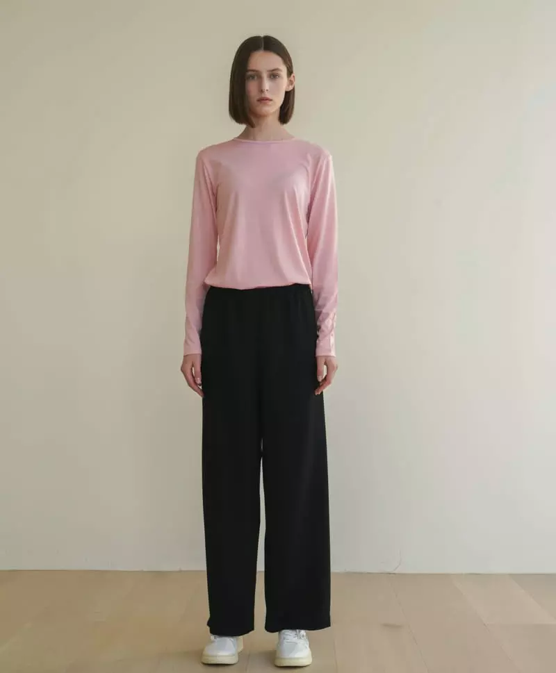 Floaty - Korean Women Fashion - #thelittlethings - Tencel Cotton Round Tee - 12