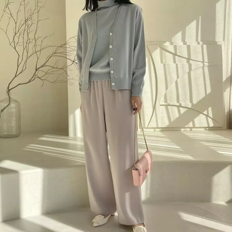 Floaty - Korean Women Fashion - #thelittlethings - Mono Wide Banding Pants - 6