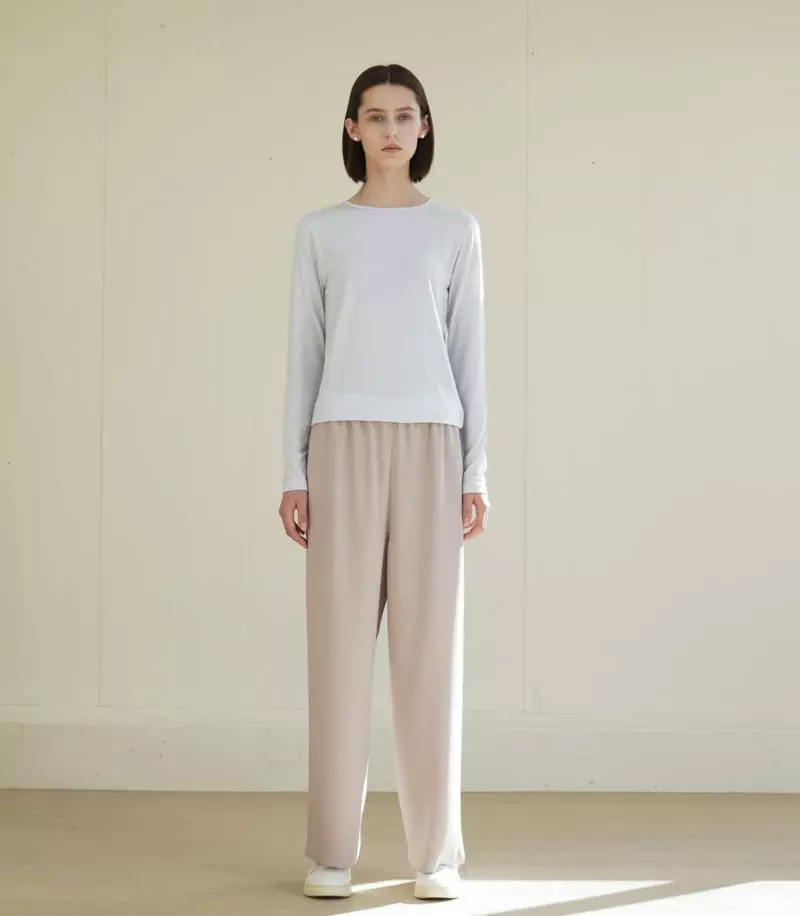 Floaty - Korean Women Fashion - #vintageinspired - Tencel Cotton Round Tee - 5