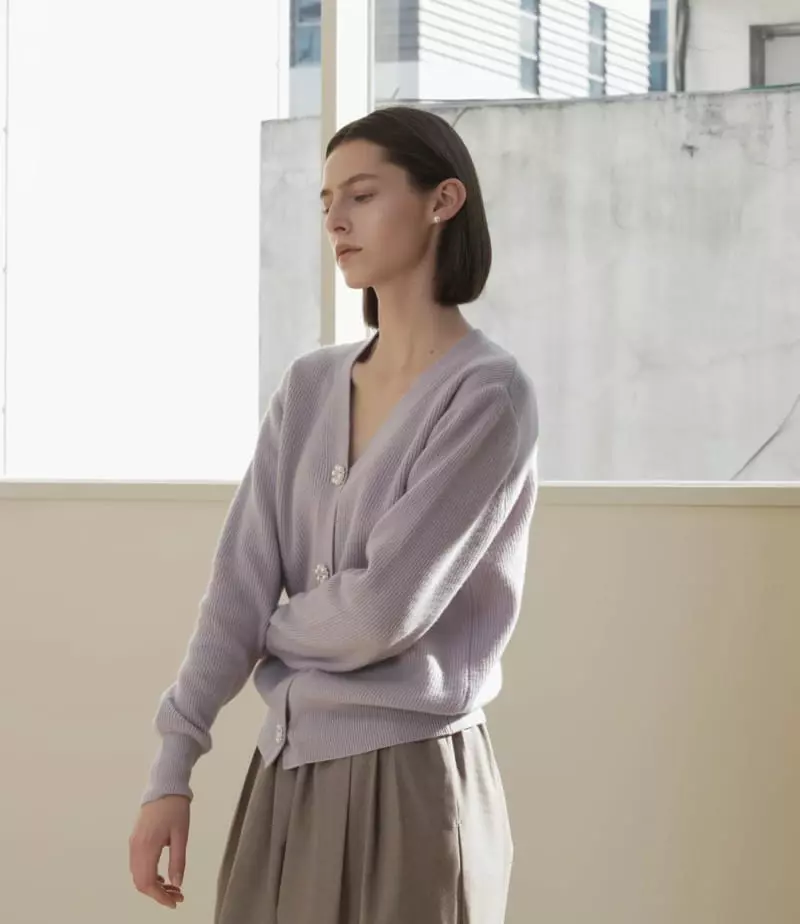 Floaty - Korean Women Fashion - #womensfashion - Flower Button Knit Cardigan