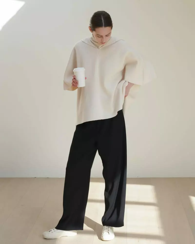Floaty - Korean Women Fashion - #womensfashion - Mono Wide Banding Pants - 10