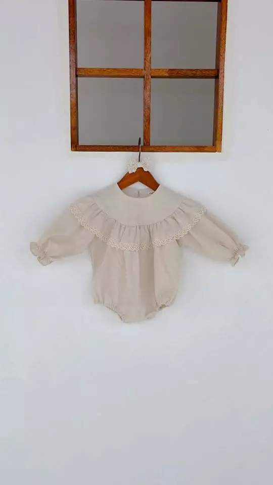 Flower J - Korean Baby Fashion - #babyboutique - Natural Bodysuit - 2