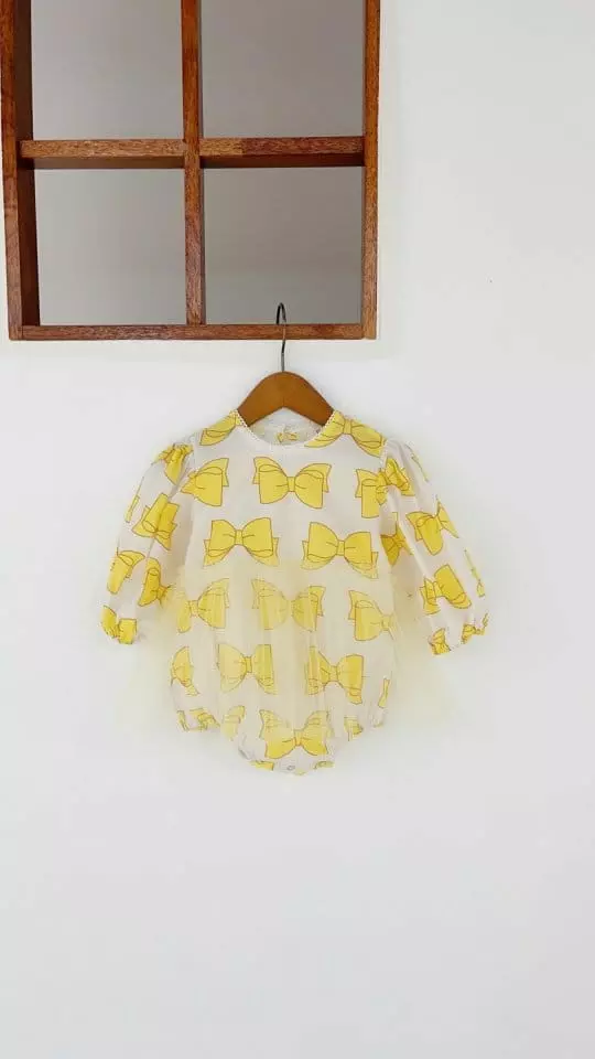 Flower J - Korean Baby Fashion - #babyboutiqueclothing - Ribbon Bodysuit - 2