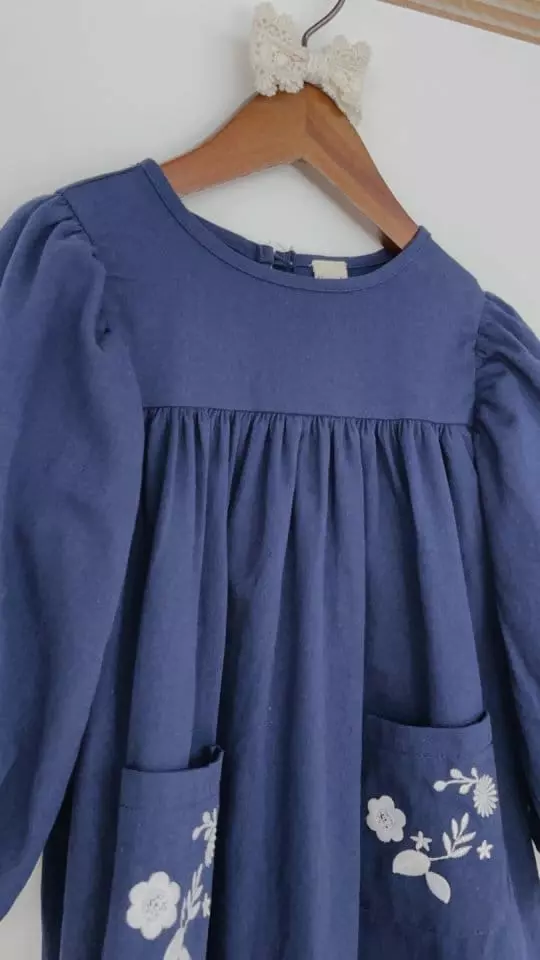 Flower J - Korean Children Fashion - #childrensboutique - Pocket Embroidery One-piece - 6