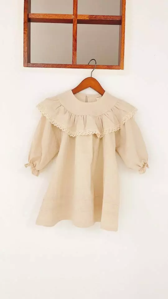 Flower J - Korean Children Fashion - #designkidswear - Natural One-piece - 2