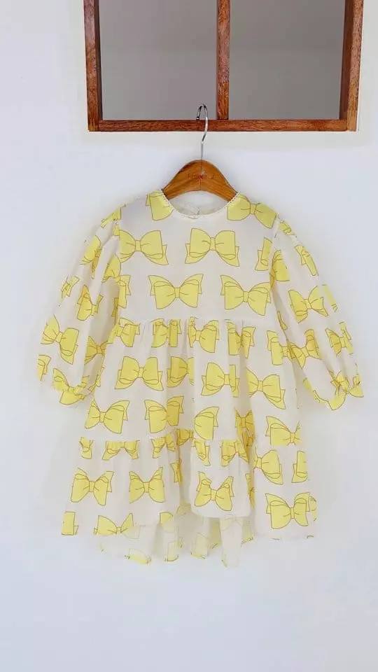 Flower J - Korean Children Fashion - #designkidswear - Big Ribbon One-piece - 4