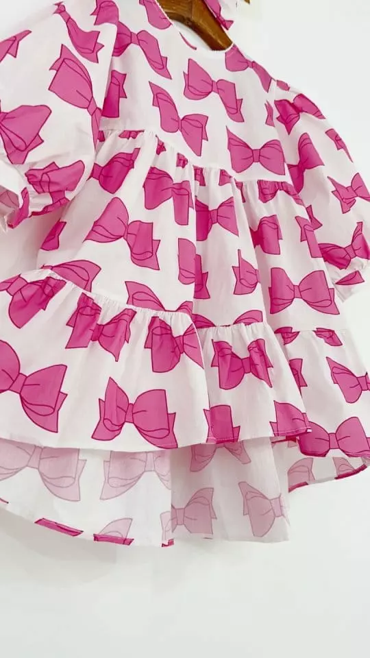Flower J - Korean Children Fashion - #kidsstore - Big Ribbon One-piece - 7