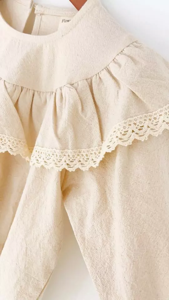 Flower J - Korean Children Fashion - #kidsstore - Natural One-piece - 6