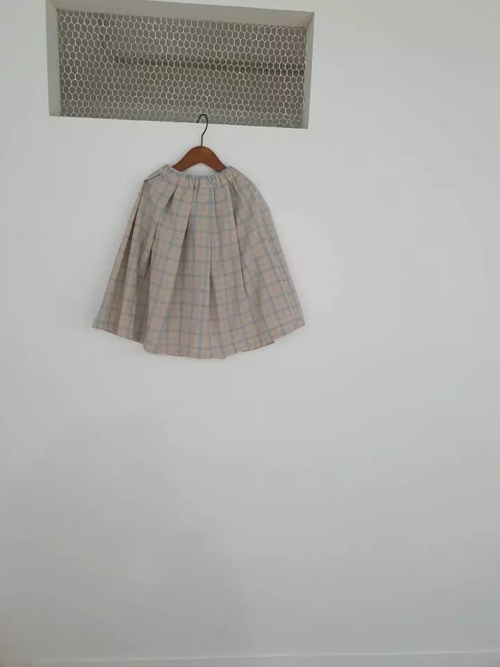 Flower J - Korean Children Fashion - #magicofchildhood - Check Long Skirt - 2