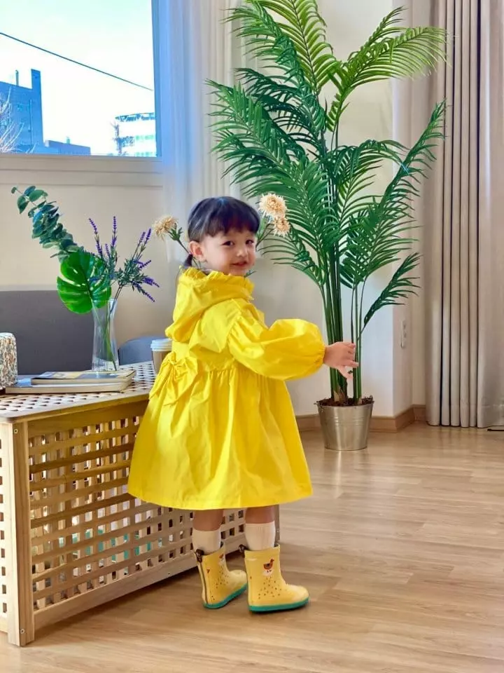 Flower J - Korean Children Fashion - #magicofchildhood - Big Ribbon Raincoat - 4
