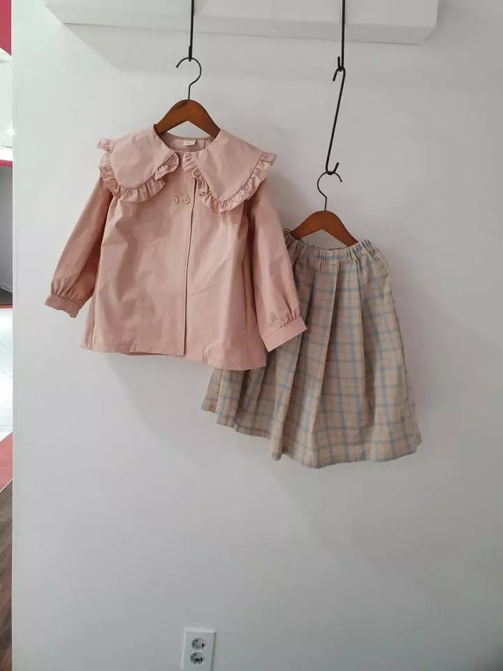 Flower J - Korean Children Fashion - #minifashionista - Check Long Skirt - 4