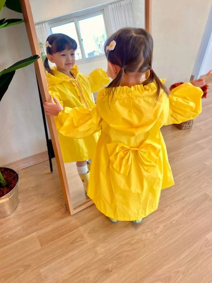 Flower J - Korean Children Fashion - #toddlerclothing - Big Ribbon Raincoat - 7