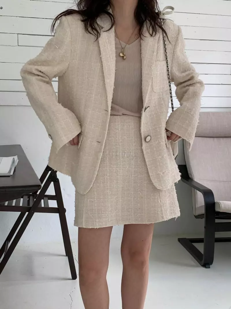 Fre - Korean Women Fashion - #momslook - Tweed Jacket - 3