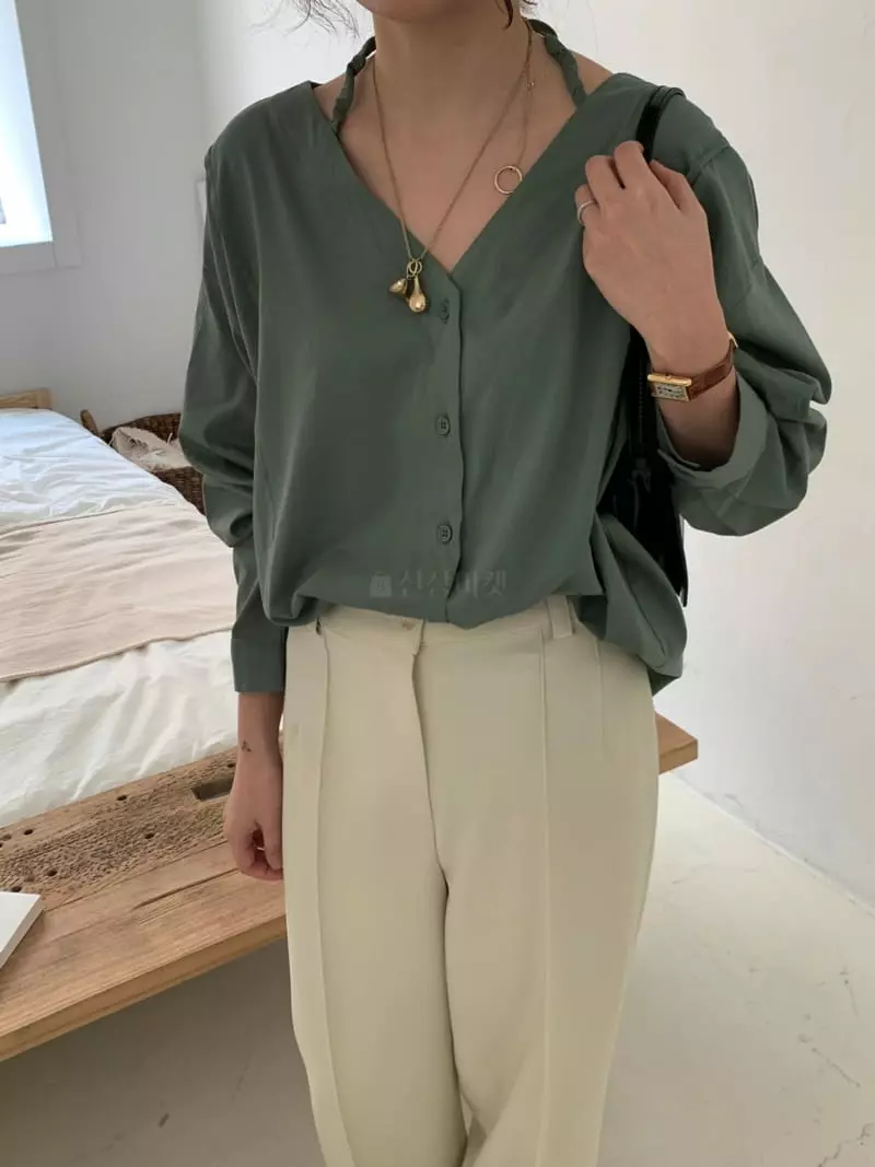 Fre - Korean Women Fashion - #pursuepretty - Halter String Blouse - 2