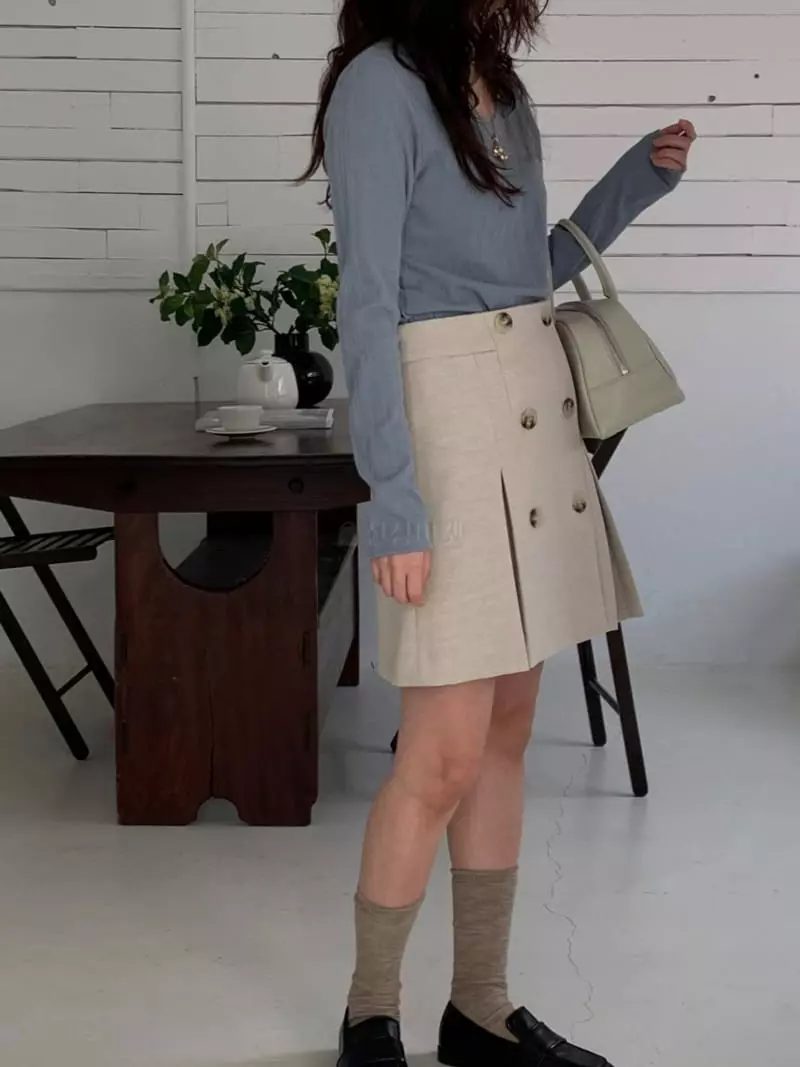 Fre - Korean Women Fashion - #shopsmall - Double Mini Skirt
