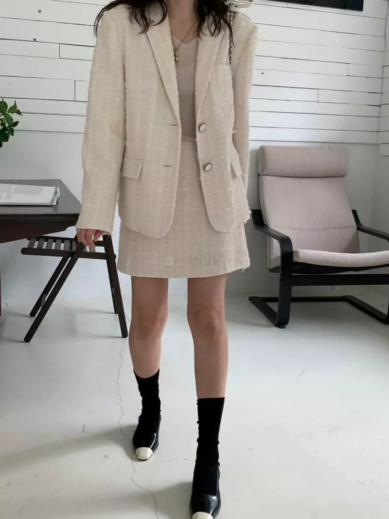Fre - Korean Women Fashion - #womensfashion - Tweed Skirt