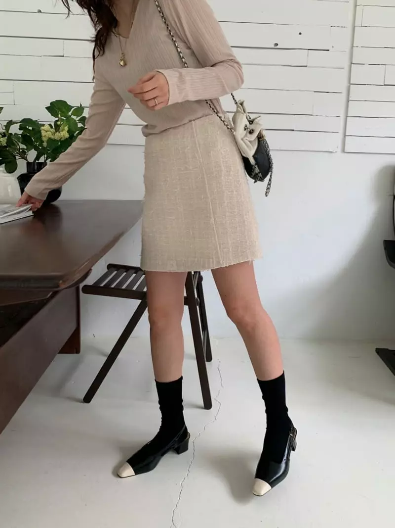 Fre - Korean Women Fashion - #womensfashion - Tweed Skirt - 3