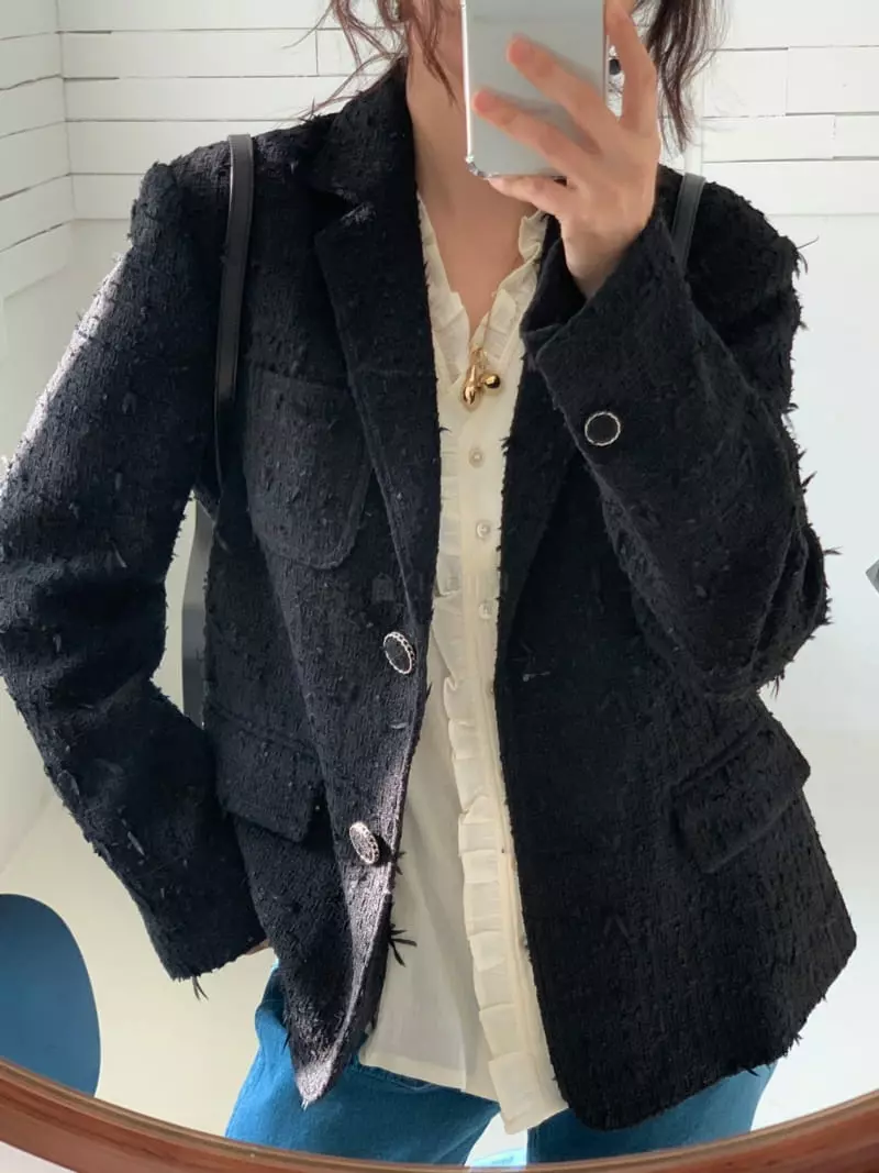 Fre - Korean Women Fashion - #momslook - Tweed Jacket - 4