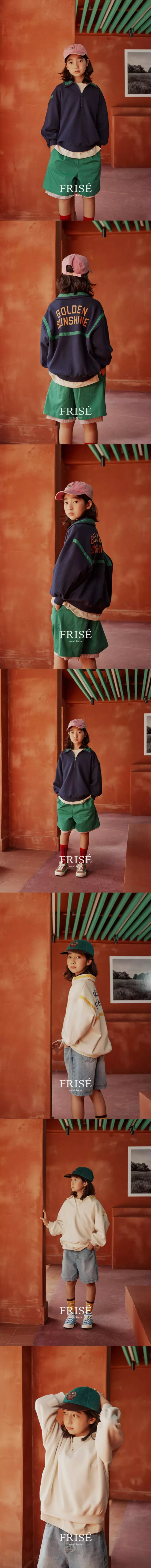 Frise - Korean Children Fashion - #designkidswear - Gold Half Open Sweatshirt with mom - 2