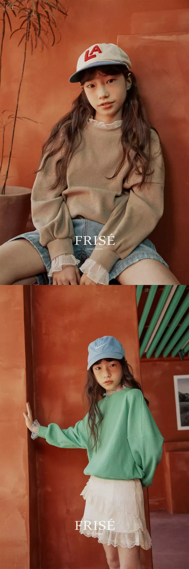 Frise - Korean Children Fashion - #kidsshorts - Croiffle Tee with mom - 2