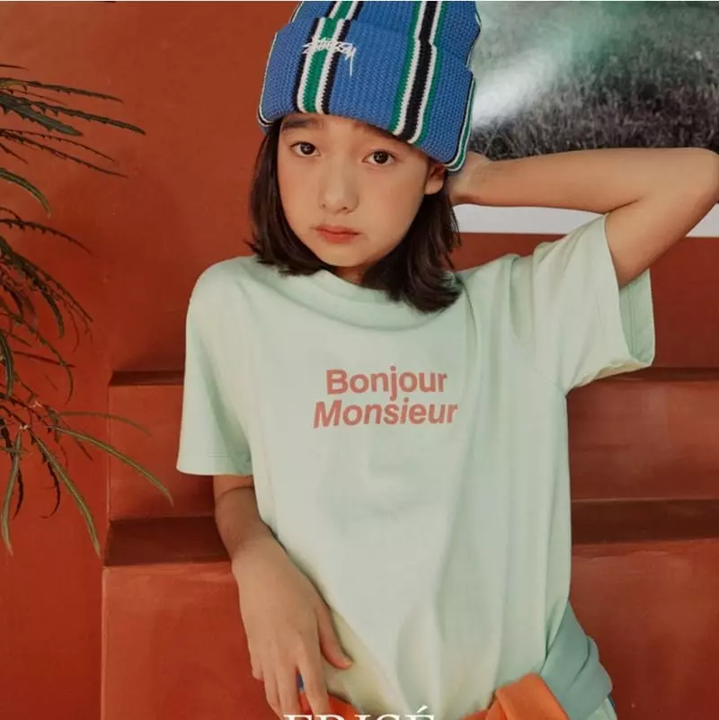 Frise - Korean Children Fashion - #kidzfashiontrend - Bonjour Short Sleeves Tee with mom