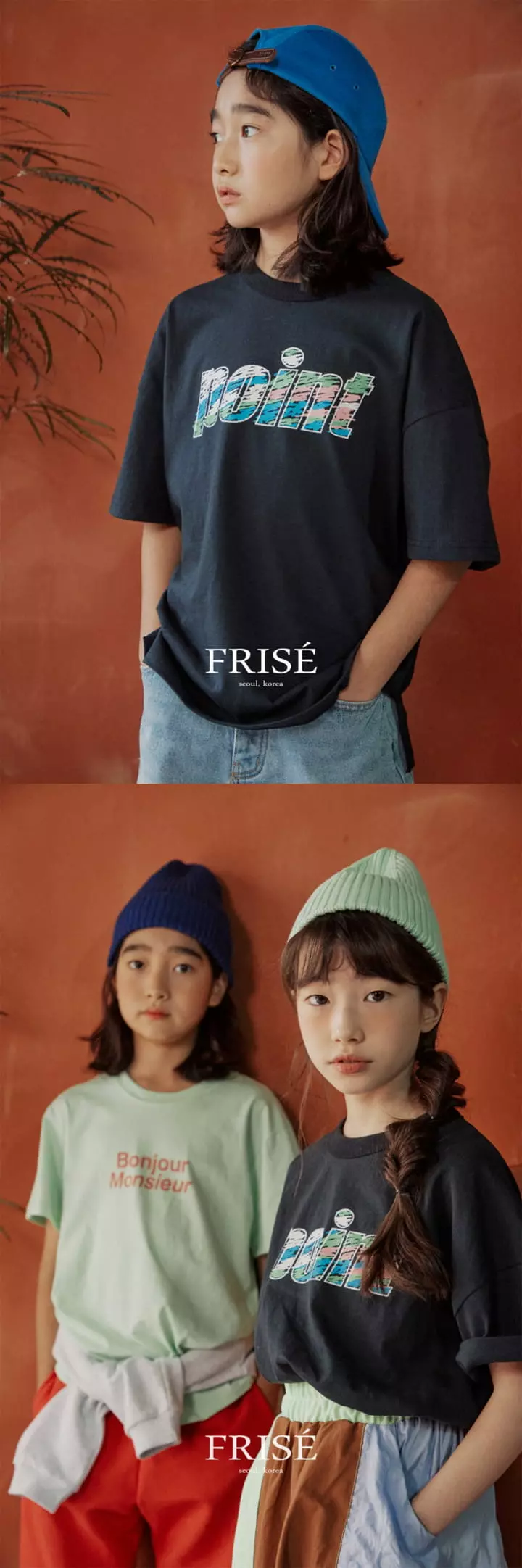 Frise - Korean Children Fashion - #magicofchildhood - Point Short Sleeves Tee with mom - 6