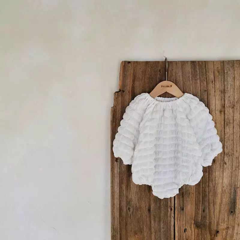 From J - Korean Baby Fashion - #babyboutique - Waffle Bodysuit with Bonnet - 2