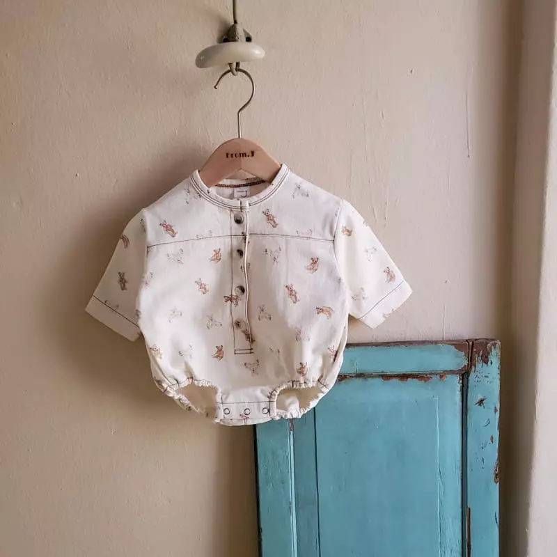 From J - Korean Baby Fashion - #babyboutiqueclothing - Teddy Bear Bodysuit - 6