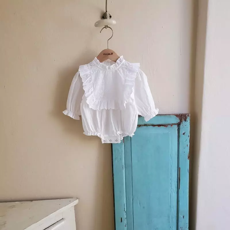From J - Korean Baby Fashion - #babyboutique - Eba Lace Bodysuit - 4