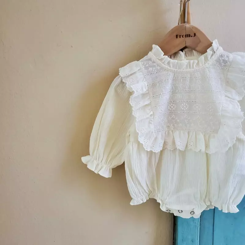 From J - Korean Baby Fashion - #babyfashion - Eba Lace Bodysuit - 6