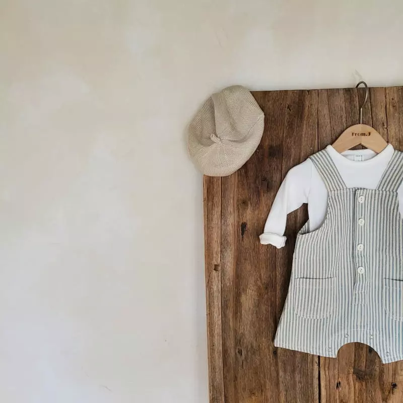 From J - Korean Baby Fashion - #babyoutfit - Mono Dungarees Bodysuit - 2