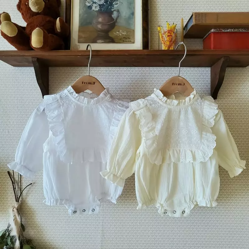 From J - Korean Baby Fashion - #babyoutfit - Eba Lace Bodysuit - 12