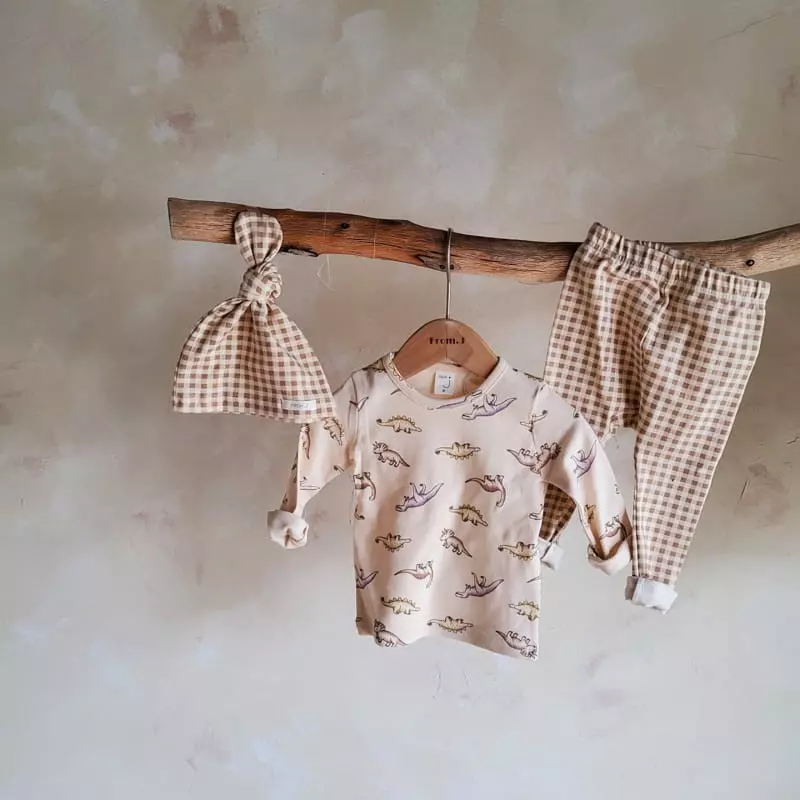 From J - Korean Baby Fashion - #babywear - Dino Easywear with Bonnet - 2