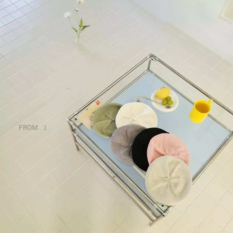 From J - Korean Baby Fashion - #onlinebabyboutique - From J Knit Beret Hat - 8