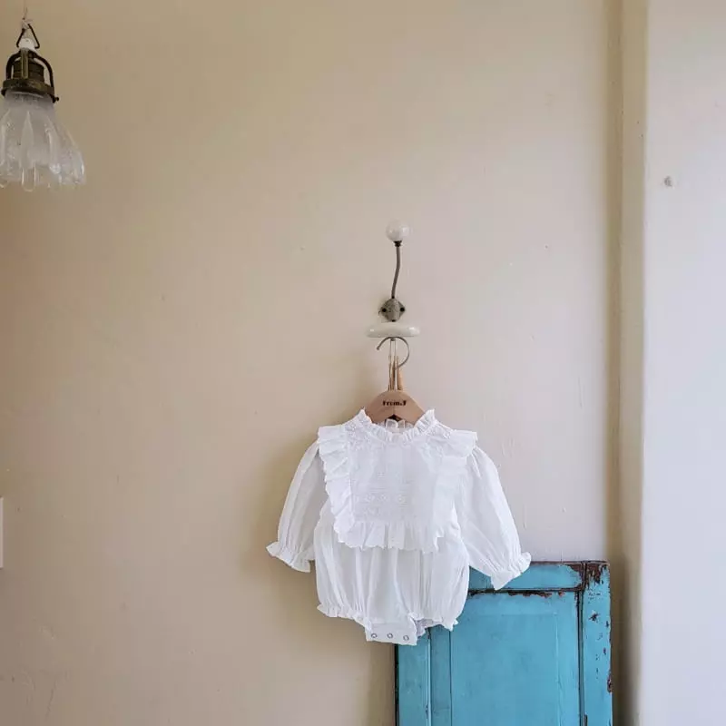 From J - Korean Baby Fashion - #onlinebabyshop - Eba Lace Bodysuit