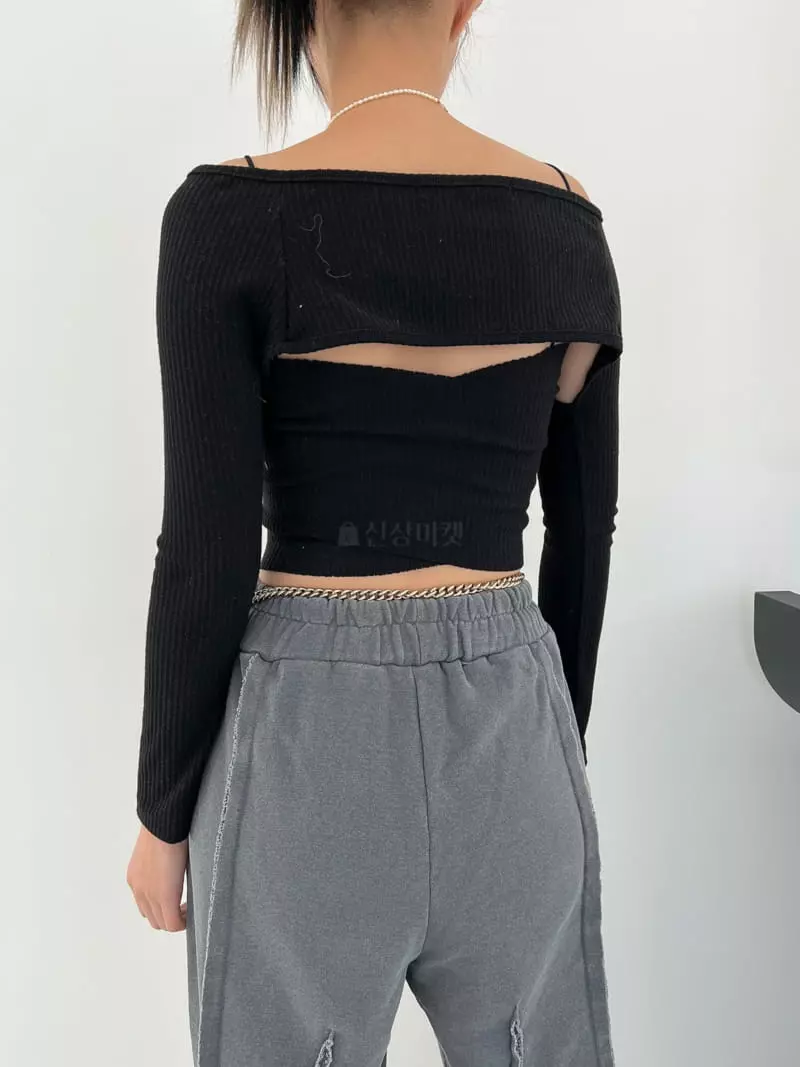 Gateless - Korean Women Fashion - #womensfashion - Mummy Cross Top Set - 4