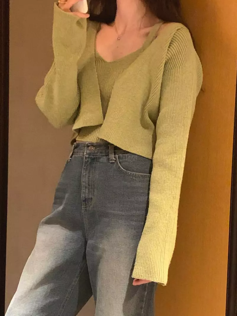 Gateless - Korean Women Fashion - #momslook - Golden Top Set