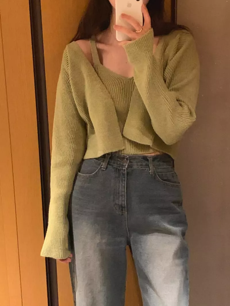 Gateless - Korean Women Fashion - #momslook - Golden Top Set - 3