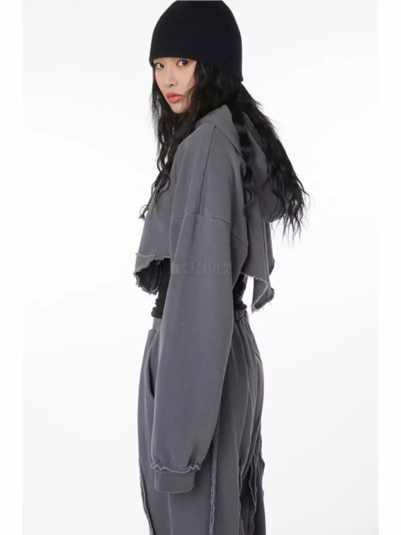 Gateless - Korean Women Fashion - #momslook - Dart Washing Hoody Tee - 2