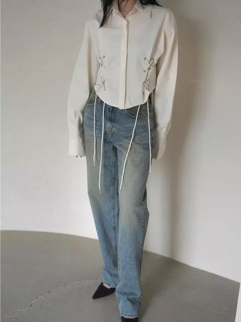 Gateless - Korean Women Fashion - #womensfashion - Eyelet Shirt - 4