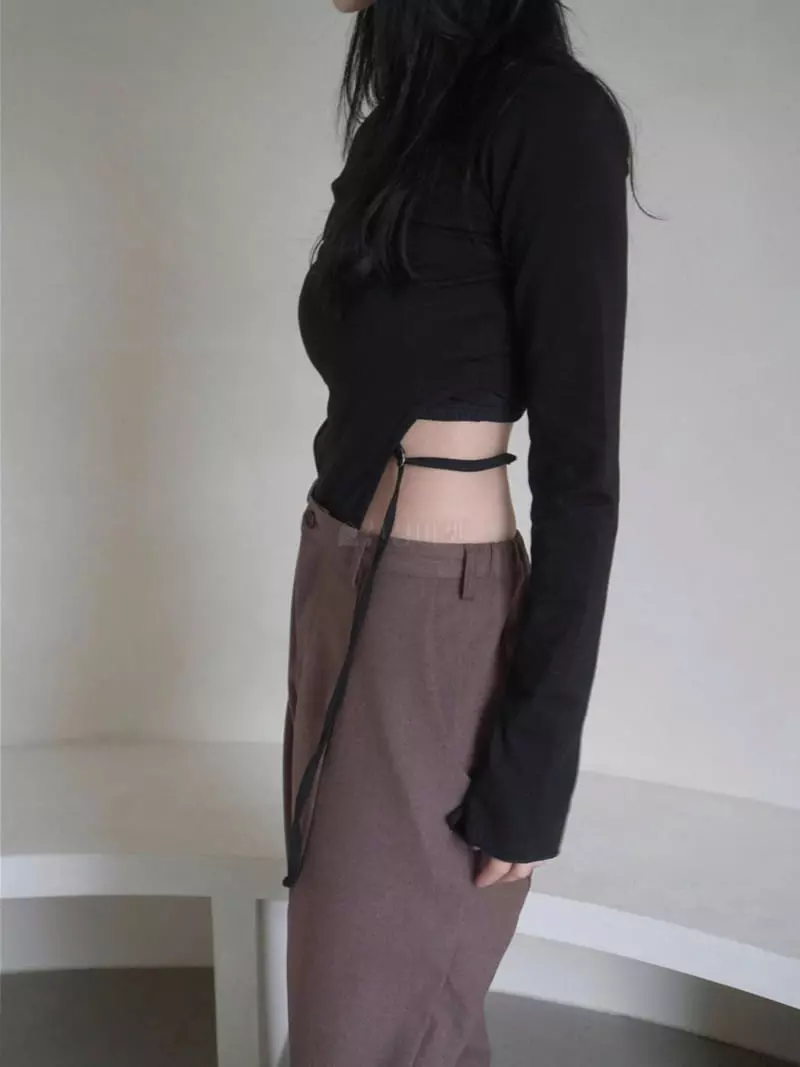 Gateless - Korean Women Fashion - #momslook - Line Off Tee