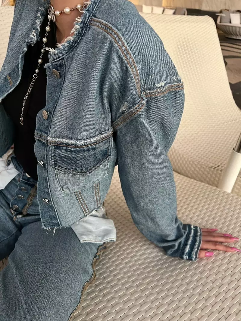 Gateless - Korean Women Fashion - #restrostyle - Inside Denim Jacket