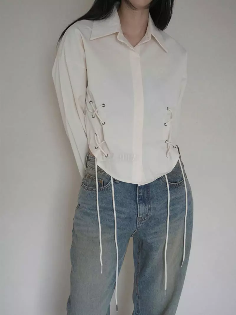 Gateless - Korean Women Fashion - #womensfashion - Eyelet Shirt