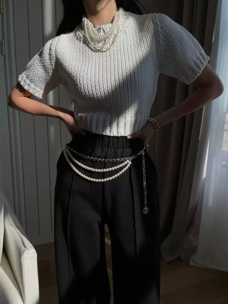 Gentlewoman - Korean Women Fashion - #womensfashion - Hand Knit Tee - 4